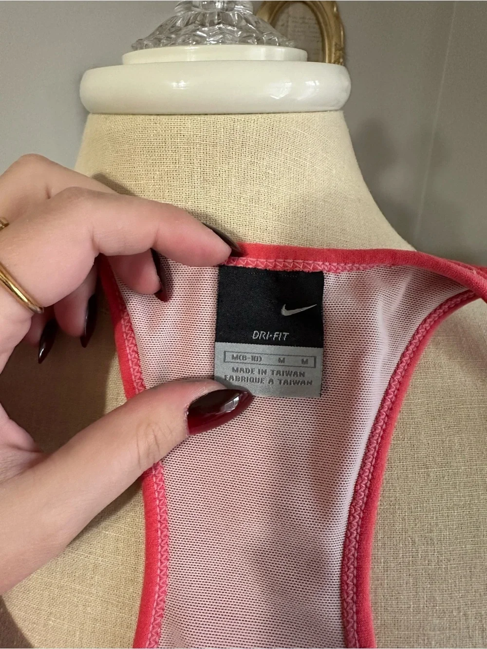 Vintage Nike Pink Coral Dri-FIT Racerback Tank